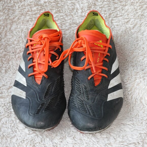 Men\'s Size 8.5 adidas Predator Elite FG Soccer, Black / Cloud White / Solar Red main image 7